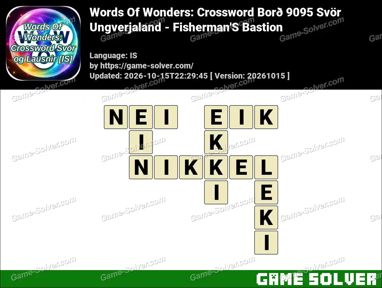 Words Of Wonders: Crossword Borð 9095 Svör – Ungverjaland – Fisherman’S Bastion